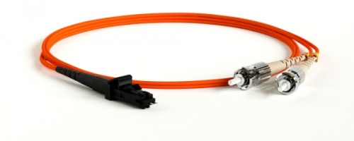 Патч-корд волоконно-оптический (шнур) MM 50/125 ST-MTRJ(папа) 2 мм duplex LSZH 5 м, Hyperline FC-D2-50-MTRJM/PR-ST/PR-H-5M-LSZH-OR | код 27932 | Hyperline