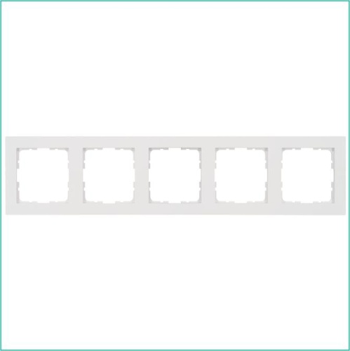 Рамка G-Classic 5-постовая, цвет белый глянцевый | код G1005W | Jasmart