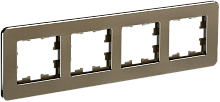 BRITE Рамка 4-мест. РУ-4-1-Бр металл латунь RE IEK | код BR-M42-M-01-K49 | IEK