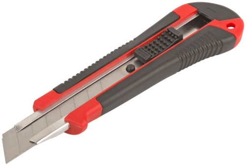 Нож технический "Тренд" 18мм усилен. прорезиненный КУРС 10174 фото 2