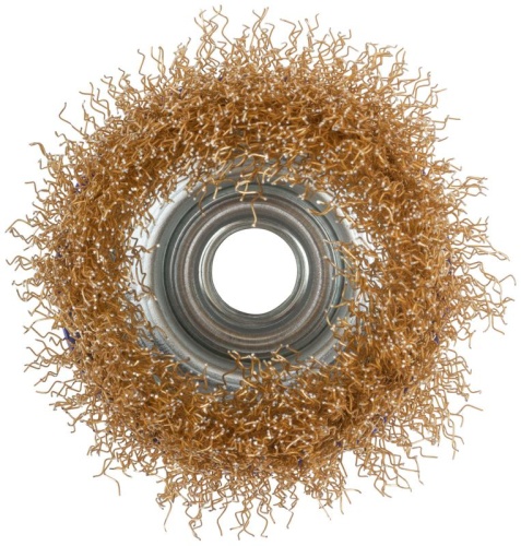 Щетка для УШМ, М14, Чашка, латунированная витая проволока 0,3 мм, 65 мм, блистер, Profi | код 82-893 | FIT фото 5 Щетка для УШМ, М14, Чашка, латунированная витая проволока 0,3 мм, 65 мм, блистер, Profi | код 82-893 | FIT фото 5