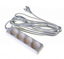 Удлинитель бытовой У4 4 гнезда, 3метра, без заземления, ПВС 2х0,75мм2 10А/250В TDM | код SQ1303-0211 | TDM