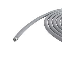 Металлорукав DN 12мм в гладкой ПВХ изоляции, Dвн 12,0 мм, Dнар 18,0, 50 м, цвет серый | код 6070R-12 | DKC