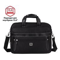 Сумка деловая BRAUBERG с отделением для ноутбука 15,6 , Carbon , 2 отделения, графит, 41х31х13 см | код 240509 | BRAUBERG