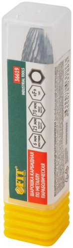 Шарошка карбидная штифт 6мм тип "F" параболическая 12х25х70мм FIT 36619 фото 3 Шарошка карбидная штифт 6мм тип "F" параболическая 12х25х70мм FIT 36619 фото 3