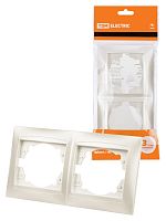 Рамка 2-х постовая горизонтальная перламутр Лама TDM | код SQ1815-0830 | TDM