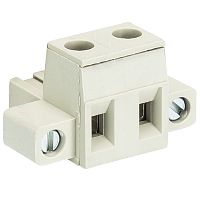 Розеточный разъем, угловой, на кабель, с монтажными фланцами, шаг 7,50 мм, 2 полюса, номинальное сечение: 2,5 мм кв., винтовая фиксация провода, 690V, 12А, с маркировкой, цвет: серый, серия 8313 F | код 25.324.0253.0 | Wieland