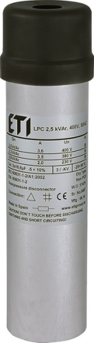 Конденсаторная батарея LPC 2,5kVAr (400V) | код 004656702 | ETI