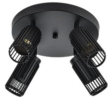 Светильник 4209 потолочный 4хGU10 черный IEK | код LT-UPB0-4209-GU10-4-K02 | IEK