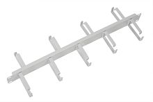 Органайзер кабельный горизонтальный двусторонний 19' 1U 9 колец черный | код ГКО-1-9-9005 | ЦМО