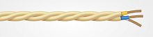Ретро-провод монтажный витой ПВХ 3х1,5мм, слоновая кость, (бухта 50м) МЕЗОНИНЪ | код GE70151-02 | МЕЗОНИНЪ