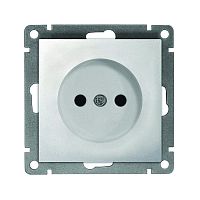 Розетка 1-м СП Афина 16А IP20 без заземл. механизм серебр. | код A0022-S | Universal