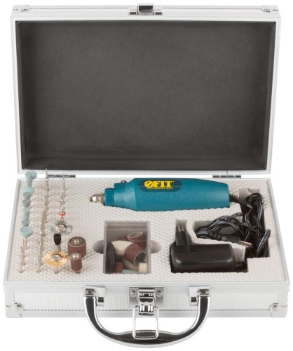 Машина гравировальная мини 12В 12000об/мин 3.2мм адаптер набор насадок FIT 80531 фото 4