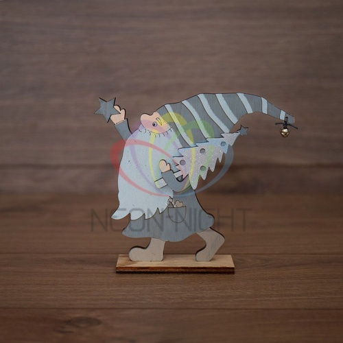 Фигура деревянная "Гномик" 17х4х15см | код 504-004 | Neon-Night