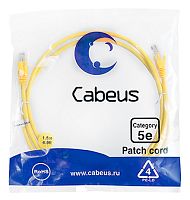 Cabeus PC-UTP-RJ45-Cat.5e-2m-YL-LSZH Патч-корд U/UTP, категория 5е, 2xRJ45/8p8c, неэкранированный, желтый, LSZH, 2м | код 9499c | Cabeus