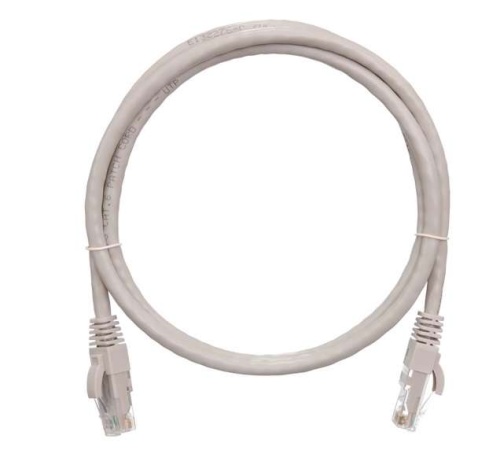 Шнур U/UTP 4 пары Кат.6 2хRJ45/8P8C T568B 7х0205мм PVC серый 2м | код NMC-PC4UE55B-020-GY | NIKOMAX