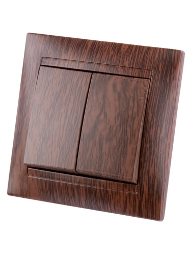 Выключатель 2-х кл. 10А венге Лама TDM | код SQ1815-0402 | TDM