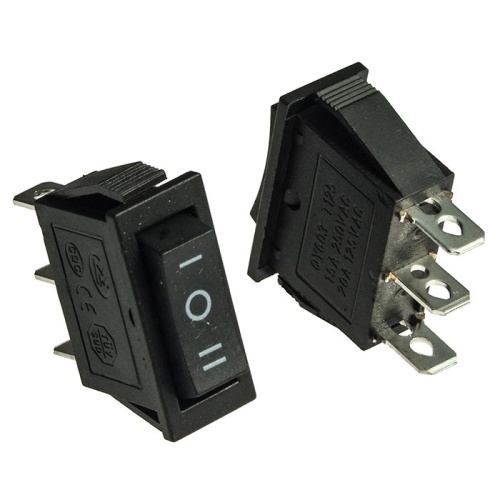 Клавишный переключатель RUICHI KCD3-103-C6-B/3P, ON-OFF-ON | код 107330 | Ruichi