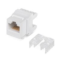 Cabeus KJ-RJ45-Cat.6A-180 Degree Вставка Keystone Jack RJ-45(8P8C), 180 градусов, категория 6A, Dual IDC (110&Krone type), белая | код 7654c | Cabeus