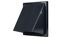 Выход стеновой с решеткой и обратным клапаном, O80...150мм, пластик, графит | код 02-371GR | airRoxy