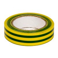 Лента изоляционная ПВХ 19x0,15 20м в рулоне желто-зелёная | код PVC192015YGN | DKC