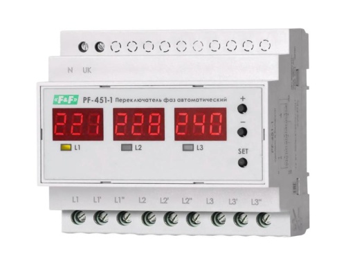 Переключатель фаз автоматический PF-451-1 | код EA04.005.005 | Евроавтоматика F&F Переключатель фаз автоматический PF-451-1 | код EA04.005.005 | Евроавтоматика F&F