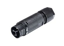 Вилочный разъем на кабель диам. 5-9,5 мм, IP68(69k), 2 полюса, цвет: черный, номинальные характеристики: 250V 16A, серия gesis RST MINI | код 46.032.4554.1 | Wieland