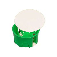 Коробка распределительная 80х45мм гипрок с крышкой индивидуальная упаковка | код КР1202-И | HEGEL