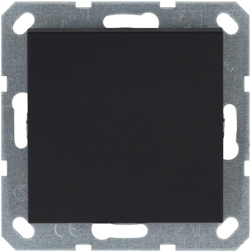 Переключатель проходной 1-кл. 10А IP20 механизм черн. матов. soft touch Jasmart G3012PB