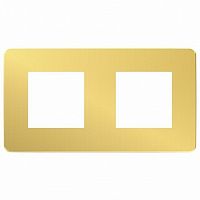 Рамка 2 поста UNICA STUDIO, золото |  код. NU280462 |  Schneider Electric
