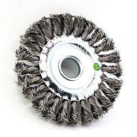 Щетка дисковая жгутовая Д125x13x22,2, ворс нерж сталь 0,50 (13-028) | код EB-DSS4L | EuroBrush