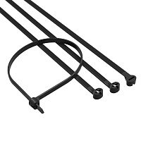 Хомут P6.6 с двойным замком, черный 2,5x100 | код 21303SR | DKC