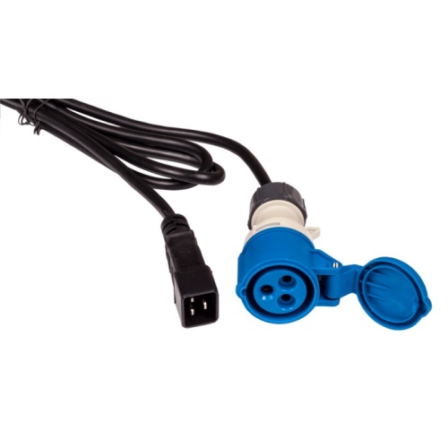 Шнур питания C20-I309 Female, 3х2.5, 220В, 16А, черный, 2.5 метра | код LAN-PP9F/20-2.5-BK | LANMASTER