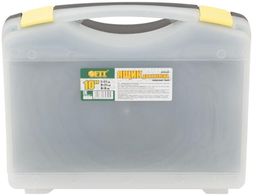 Ящик для крепежа (органайзер) прозрачный 10.5дюйм ( 270х210х80мм ) FIT 65642