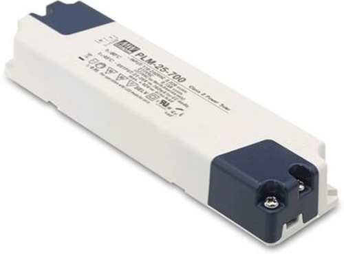 Источник питания AC-DC, 25.2Вт, ККМ, стабилизация тока, вход 180…295В AC, 47…63Гц /7…12В DC, выход 1050мА/14…24В, изоляция 3750В AC, в кожухе 145х38х22мм, -30…+45С | код PLM-25E-1050 | MeanWell Источник питания AC-DC, 25.2Вт, ККМ, стабилизация тока, вход 180…295В AC, 47…63Гц /7…12В DC, выход 1050мА/14…24В, изоляция 3750В AC, в кожухе 145х38х22мм, -30…+45С | код PLM-25E-1050 | MeanWell