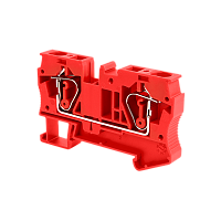 Клемма пружинная проходная, 6 мм?, красная MTS-6RD | код 136891 | MEYERTEC