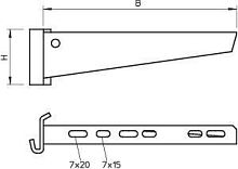 Кронштейн 210мм | код 6421350 | OBO Bettermann