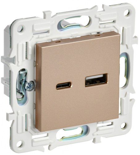 SKANDY Роз. USB A+C 18Вт SK-R13Sa песоч. IEK | код SK-U22-018-K98 | IEK SKANDY Роз. USB A+C 18Вт SK-R13Sa песоч. IEK | код SK-U22-018-K98 | IEK