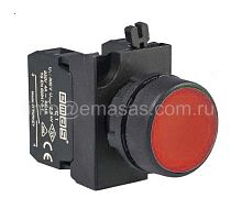 Кнопка нажимная круглая красная CP202DК (2НЗ) | код CP202DK | EMAS
