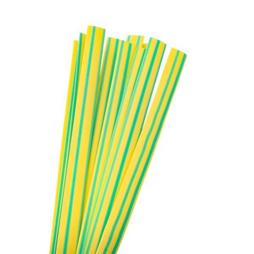 Трубка термоусадочная ТУТ нг 8/4 желт./зел. 1м (уп.50м) PROxima EKF tut-8-yg-1m