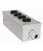 Пост управления ПКУ-15-21.141-54У2 (2*КЕ081/2(1з+1р) черная + 2*КЕ081/2(1з+1р) красная + PG-21) (ЭТ) | код ET054492 | Электротехник