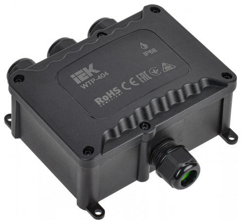 Коробка распред. герметичная WTP-404 4 ввода IP68 IEK | код UWB10-O-450-41-04-68 | IEK