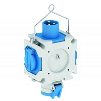 Тройник подвесной вход-1хCEE 16А 3Р, выход 2хSchuko 16А 3р ,1хCEE 16А 3р 54655 | код 54655 | Bals