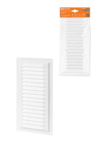 Решетка металл. 150х300, белая, с покрытием полимерной эмалью, TDM | код SQ1807-0702 | TDM