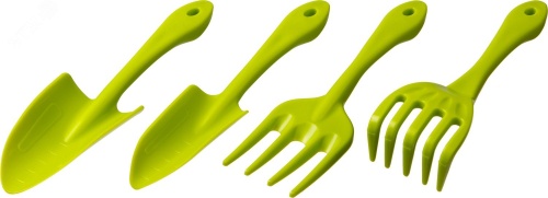 Набор садовый 4 предмета: вилка, грабельки, 2 совка | код 421429-H4 | РОСТОК