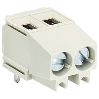 Клемма на печатную плату, подвод кабеля сверху, 3 полюса, шаг: 5 мм, винтовая фиксация провода, без маркировки, с изоляционной пластиной, 300V, 16А, цвет: серый, серия 8191 | код 25.161.6353.0 | Wieland