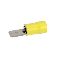 Наконечник-разъем плоский, вилка 4.8x0.8, изолированный фланец, для кабеля сечением до 6.0кв.мм | код IFCM-6.0-4.8-8 | DKC