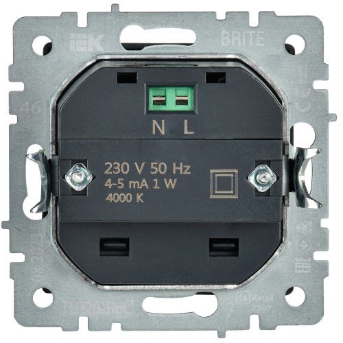 Подсветка светодиодная BRITE встраив. ПЛ20-БрС сталь | код BR-FL20-K46 | IEK фото 7