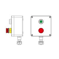 Взрывозащищенный пост управления из полиэстера CPE-P-05-(1xP1G(11)-1xP3E(11))-1xKAEPM2MHK-20(C)1Ex d e IIC Т5 Gb / Ex tb IIIC T95°C | код 2231.051.22.11B | DKC