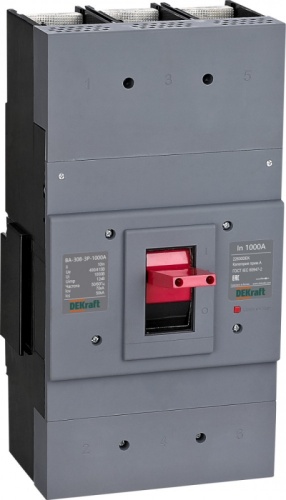 Силовой автоматический выключатель 3P 1250А 70кА ВА-308 | код 22831DEK | DEKraft